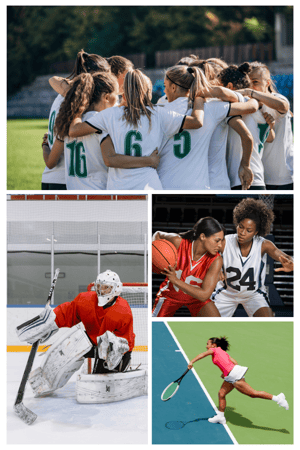 womens sports collage